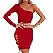 Produktbild Damen Kleid, Malloom Mode Frauen Bodycon One Shoulder Langarm Bandage Abendgesellschaft Kleid a Linie Schulterfrei Blumen Geschenke Kleid Röck