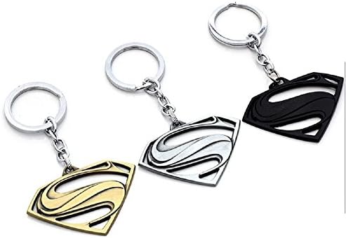 Superman, Man of Steel: Brush Metal Keyring (Black)