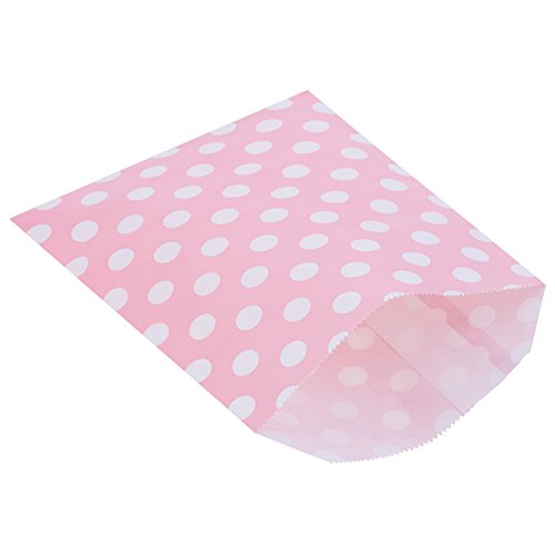 eBoot Rosa Süßigkeiten Papiertüten Party Beutel für Geburtstag, Hochzeit, Baby- Dusche, Feier Parteien, 5 mal 7 Zoll, 50 Stück - 5