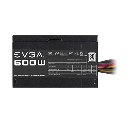 EVGA 600 W1  80  Blanco 600W  3 a  os de garant  a  Fuente de alimentaci  n 100-W1-0600-K2