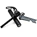 Produktbild FYX Feuerstahl für Outdoor & Survival | Magnesium Feuerstarter mit Kette, Kompass und Gehäuse | Firestarter | Funkenstahl | Flintstone | Feuerstein | Fire Steel | Zündstahl