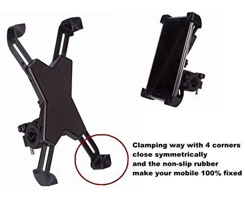 Fahrrad Handyhalterung, Selighting Universal Handy Halterung Outdoor Fahrradhalterung Fahrrad Lenker Halter 360Â° Drehbare Handyhalterung fÃ¼r 3.5-7 zoll Smartphone GPS-Schwarz (Schwarz)