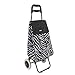 Price comparison product image Sabichi Alfie Zebra Shopping Trolley Roller Case, 95 cm, 40 L, Black & White