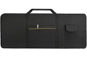REACHMALL 420D Oxford Cloth 61 Key Electronic Keyboard Case, Double Pocket Professional Piano Bag, Portable Electronic Organ Waterproof Bag