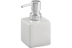 ‎WENKO Wenko 17845100 dozownik mydła kwadratowy biały, pojemność 0,245 l, ceramiczny, 7 x 13 x 7 cm, biały
