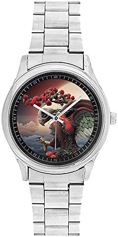 Rose Personalized Gift Custom Metal Watch with Stainless Band(40mm dia)
