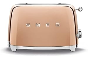 Smeg - grille-pains 2 fentes 950w rose gold tsf01rgeu