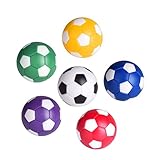 Cada foosball mide 36 mm de diámetro y está diseñado para usarse en la mayoría de las mesas de futbolín de tamaño estándar.