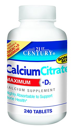 Preisvergleich Produktbild Calciumcitrat, Maximum, + D3, 240 Tablets - 21st Century Health Care