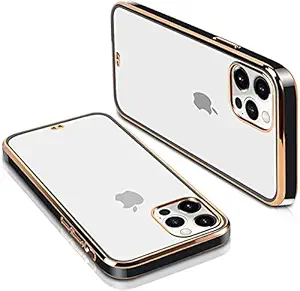 Insflug Compatible with iPhone 11 Pro Chrome Case,Slim Thin Silicone Shockproof Protective Phone Case Cover for Women/Men,Electroplated (Black)