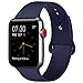 Produktbild ATUP Armband Kompatibel für Apple Watch Armband 38mm 42mm 40mm 44mm, Weich Silik on Ersatz Armband für iWatch Series 4, Series 3, Series 2, Series 1 (04 Navy Blue, 38mm/40mm-S/M)