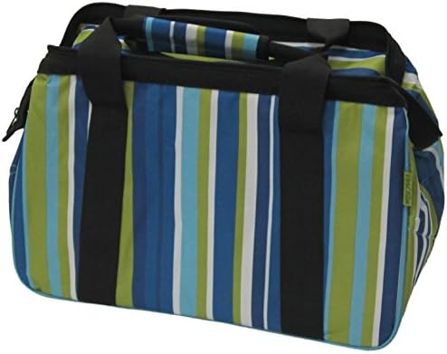 JanetBasket 18 x 10 x 12-inch Blue Stripes Eco Bag