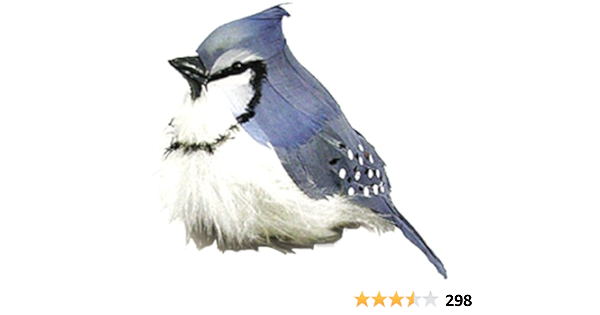 Touch Of Nature Fat Blue Jay Feather Bird 5 1 2 Inch Amazon Co Uk Home Kitchen