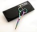 Professional Hairdressing Scissors, Rainbow Colour Hair Cutting Scissor - 5" - with Presentation Case