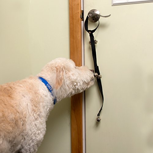 Evelots-Dog-Potty-Training-DoorbellsPuppy-Bathroom-Trainer-Bells-Set-of-2-Black