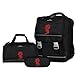 Produktbild SET Schulranzen KEANU Schulrucksack + Sporttasche + Etui Box :: 25 Liter, Getränke-Netze, Rückenpolster und Reflektoren :: (Red Dragon)