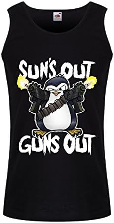 Psycho PenguinMen's Sun's Out Guns Out Black Vest