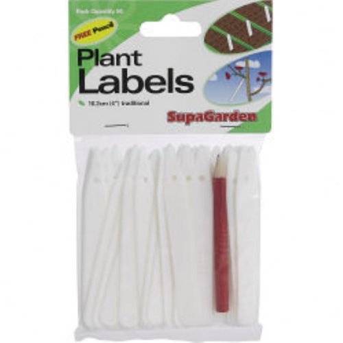 Preisvergleich Produktbild SupaGarden - 10 cm Pflanzen Lables - 50 Pack mit Bleistift