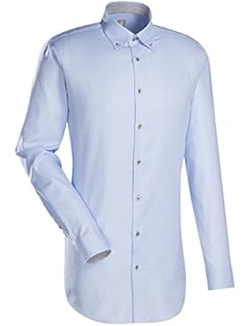 JACQUES BRITT Business Hemd Custom Fit Extra langer Arm Bügelleicht Uni / Uniähnlich Businesshemd Button-Down-Kragen...