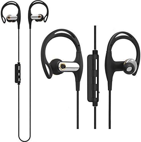 Wireless Sports Headphones,SONYXER Noise isolation Bluetooth Earbuds and Mini Bag for Running and Exercises with AptX - BLACK