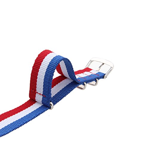 Possbay Nylon Uhrenarmband 18mm 20mm 22mm Sport Militaer Herren Damen Unisex Farbauswahl - 5