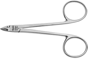 nippes Solingen, Cuticle Nippers Length Cuticle Scissors Nickel-Plated Steel Cuticle Nippers Extra Fine Cuticle Nippers Made in Germany, Silver, 8 cm (Pack of 1)