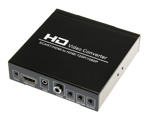 takestop® CONVERTITORE Video HD AV Adapter Adattatore SCART HDMI 720P 1080P Audio COASSIALE Converter