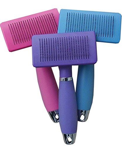 Preisvergleich Produktbild selbstreinigende Fellbürste pink / Hunde, Katzen, Pferde / Zupfbürste Hundebüste