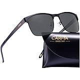 CARFIA Polarisierte Herren Sonnenbrille Metallrahmen UV 400 Fahrerbrille Sportbrille Kategorie 3