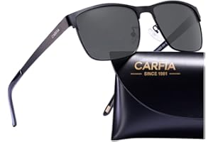 CARFIA męskie okulary przeciwsłoneczne z polaryzacją, klasyczna metalowa oprawka Premium, UV 400, okulary dla kierowców, okulary sportowe