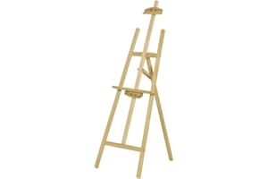 NOOGUI - Caballete pintura - Altura regulable hasta 175 cm - Trípode estable con refuerzo metálico - Caballete madera - Plegable y fácil de transportar - Ideal para niños y adultos