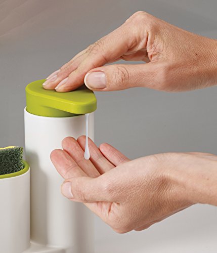Joseph Joseph 85081 Sinkbase Ordnungshelfer-Set Für Das Spülbecken, 2-Teilig, plastik, 17,8 x 6,01 x 16,5 cm, weiß/grün - 4