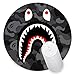 Produktbild Mauspad,kleines,rutschfestes Mousepad auf Gummibasis mit aktualisiertem,vernhtem Rand,Office-Mauspad f¨¹r Mdchen,Desktop-Zubehr,runde Mausunterlage-bape shark LOGO