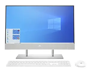 HP AIO Intel Core i5 10th Gen 23.8 inches FHD with Alexa Built-in Business, Laptop (8GB/256 GB SSD+1TB HDD/Windows 10/MS Office 2019/Natural Silver, 5.85 kg) 24-dp0813in