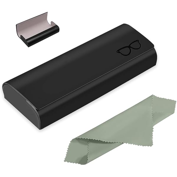 Molshine Hard Shell PU Leather Glasses Case,Travel Portable Eyeglass