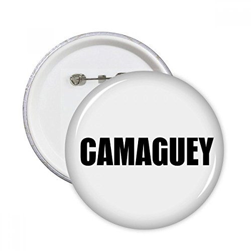 DIYthinker Camaguey Cuba City Name Round Pins Badge Button Clothing Decoration 5pcs Gift XL