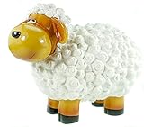 In und Outdoor geeignet Unbekannt Lustiges Schaf Weiss 32 cm Figur Garten Gartenfigur Schafe Bauernhof Tiere