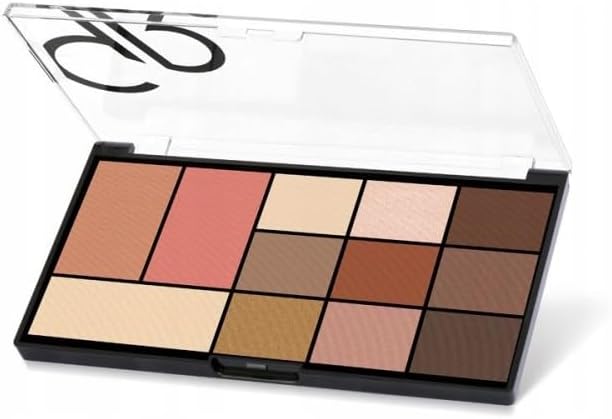 Golden Rose City Style Face & Eye Palette No: 01 Warm Nude - Allık, Bronzer, Aydınlatıcı ve 9'lu Far Paleti