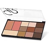 لوحة الوجه والعين على طراز مدينة الوردة الذهبية رقم: 01 Warm Nude - لوحة أحمر الخدود والبرونزر والإضاءة والمصابيح الأمامية المكونة من 9 قطع