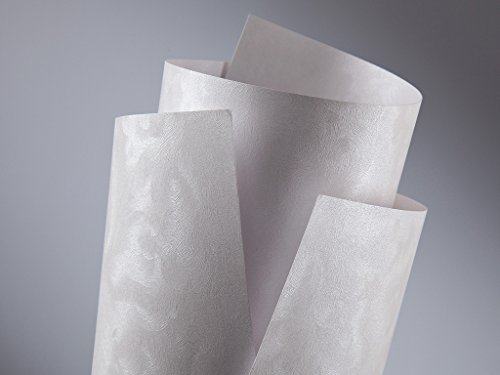 20 FALAMBI Premiumkarton Pearl weiß, Papier 220 g/m², bedruckbar, metallic Karton, durchgefärbt