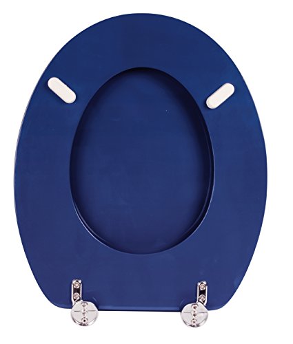 WC-Sitz Venezia blau | Toilettendeckel | WC-Brille aus Holz | Mit Active-Clean-Beschichtung | Klobrille mit Metall-Scharnier | Klodeckel - 4