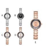 LSAltd 2019 Heißer Rose Gold und Silber Stahl Gürtel Damen Diamant Frauen Geschenk Quarzuhr.