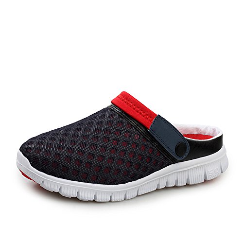 Zuecos Goma Verano Adulto Unisex, Zapatillas de Playa Piscina Sanitarios Enfermera de Trabajo Sandalias Negro Azul Blanco Rosso 36-46 Azul 45