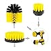 Price comparison product image Drill Brush Attachment Kits, Prevently New Creative 3Pcs Grout Power Scrubber Cleaning Brush Tub Cleaner Combo Tool Kit (Yellow)