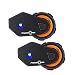 Produktbild Motorrad Kommunikation System,FreedConn T-Max Helm Bluetooth Headset Voll Duplex für 6 Fahrer Gruppe Intercom Motorrad Ski Fahren (1500m,Wasserdicht,FM Radio,Voice Prompt,Weiches Kabel,2Stück)