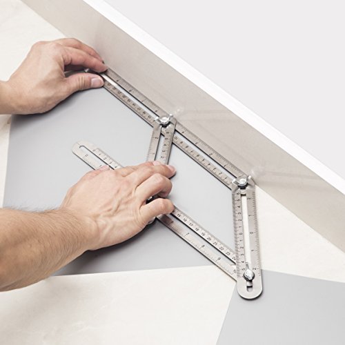 LEDOWP Edelstahl Angle-izer Vorlage Werkzeug, Multi Angle Messwerkzeug für Handwerker, Handwerker, Bauherren, DIY-ers, Woodworker - 6