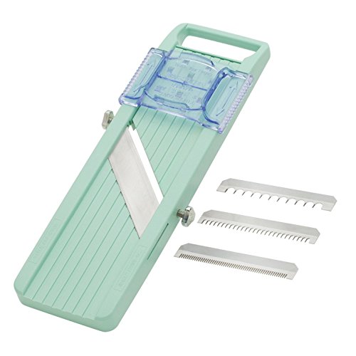 Tellier n4290 Japanische Mandoline, grün, Kunststoff, 31,5 x 9,5 x 2,3 cm