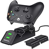 Xbox One Controller Ladestation, BEBONCOOL 2 x 800mAh Xbox One Akku-Packs Xbox Ladestation, Sicher Ladegert Xbox akku und Ladestation Zubehrsets fr Xbox One/One S/One X Controller mit LED-Anzeige - 