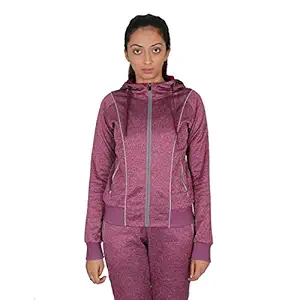 Vector X Wine Hood Girls Lightweight Hooded Sports Jacket (Wine)