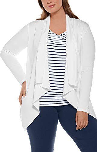 Coolibar Sun Wrap Schutz UPF 50 Plus - Camisa/Camiseta para Mujer, Color Blanco, Talla XS